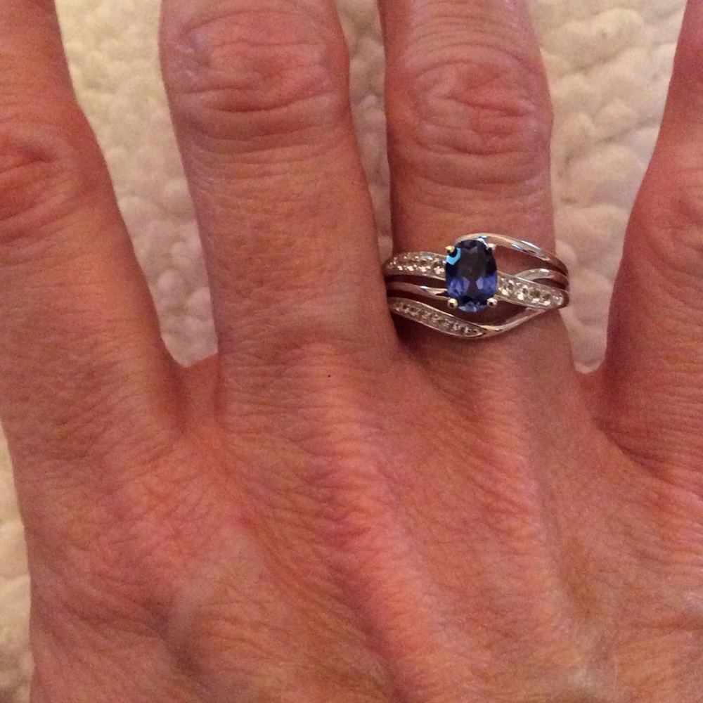 HOLD - Kay Jewelers Blue Sapphire Ring - Picture 3 of 8